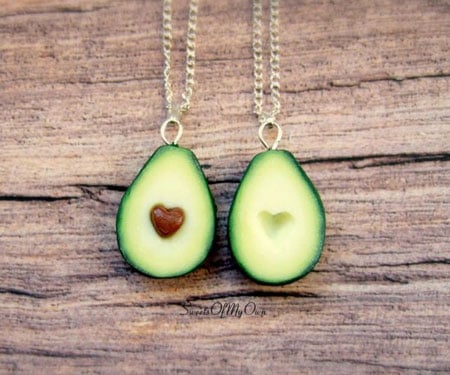 Avocado Heart BFF Necklaces