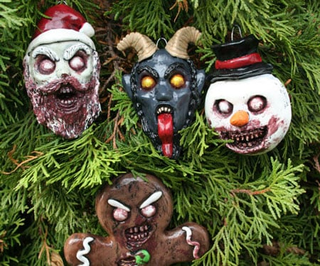 Creepy Horror Christmas Ornament Set