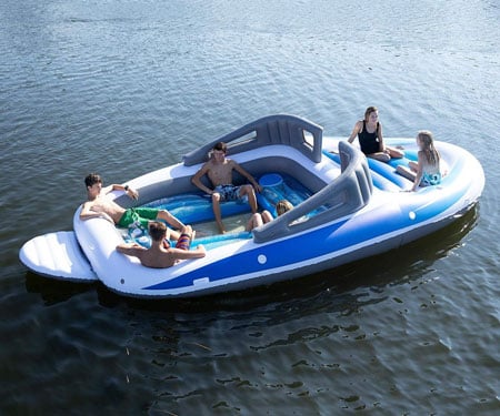 Life-Sized Inflatable Speed Boat