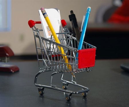 Mini Shopping Cart Desktop Organizer