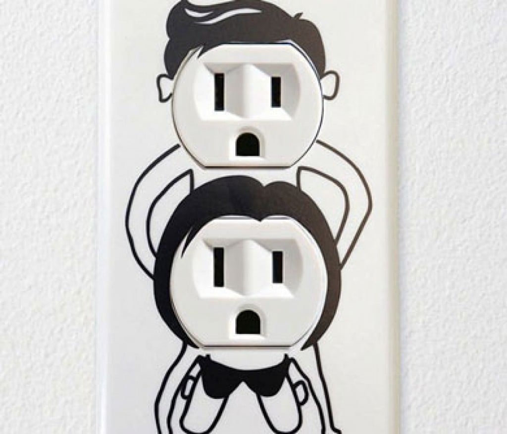 Naughty Power Outlet Decals