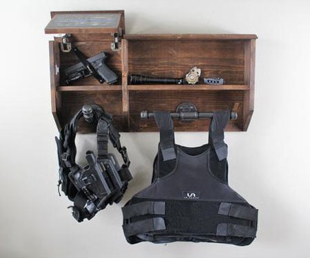 Wall-Mounted Tactical Gear Storage Rack
